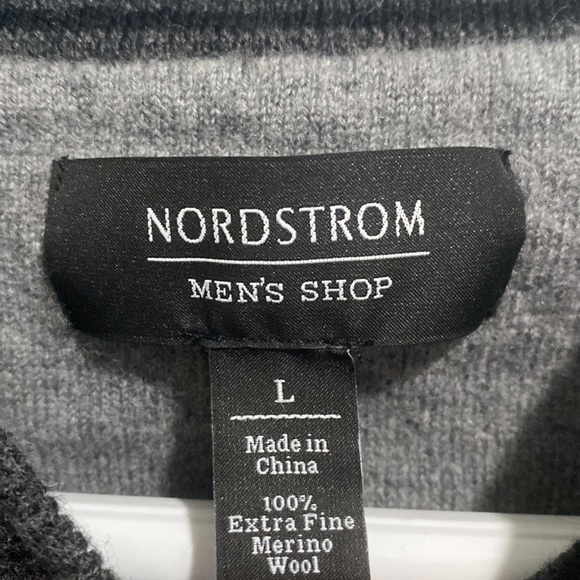 Dark Gray Nordstrom V-Neck Sweater - Picture 3 of 3